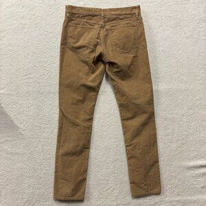 J Crew Pants Mens 31x32 Brown Corduroy Straight Leg Flex Slim Tan Preppy Casual